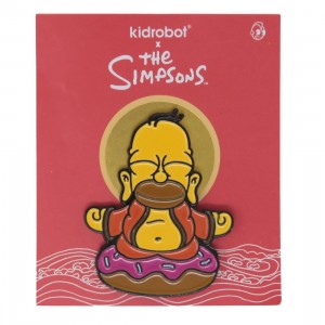 Kidrobot The Simpsons Homer Buddha Enamel Pin (yellow)