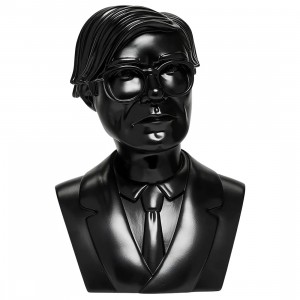 Kidrobot Andy Warhol 12 Inch Black Bust Vinyl Art Sculpture (black)