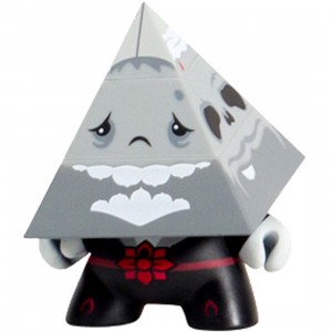Kidrobot Pyramidun Dunny 3 Inch Figure - Andrew Bell (grey)