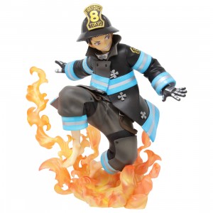 Kotobukiya ARTFX J Fire Force Shinra Kusakabe Statue With Bonus Face Part (black)