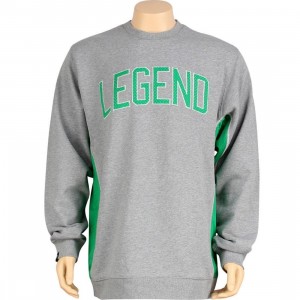 K1X Larry Legend Crewneck (heather grey / boston green)