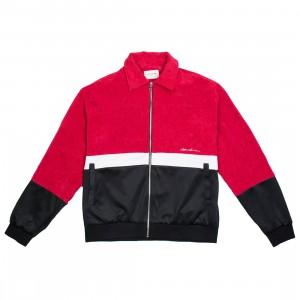 Lifted Anchors Men Link Corduroy Track jacket (red / black)