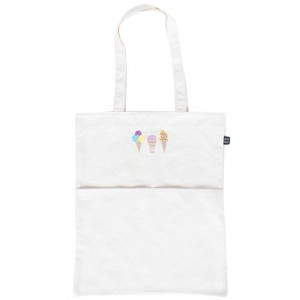 Lazy Oaf Ice Cream Tote Bag (white / natural)