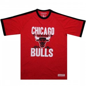 Mitchell And Ness Chicago Bulls Back Screen Tee (red)