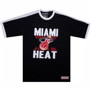 Mitchell And Ness Miami Heat Back Screen Tee (black)