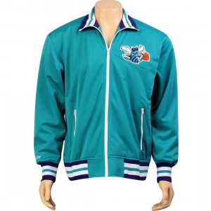 Mitchell And Ness Charlotte Hornets NBA Preseason Warm Up Track Jacket (teal)