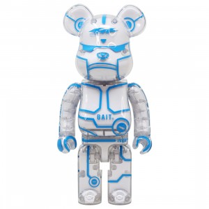 BAIT x Medicom BAIT 400% Bearbrick Figure - Ghost ExoMecha Suit (white)