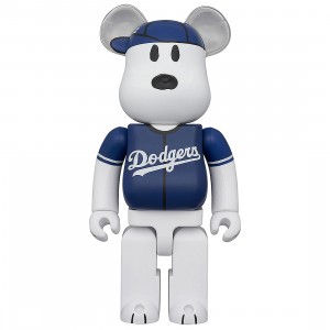 Medicom Bearbrick MLB x Peanuts Snoopy (Los Angeles Dodgers) 1000% Figure (blue / white)