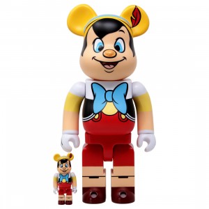 Medicom Disney Pinocchio 100% 400% Bearbrick Figure Set (yellow)