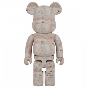 Medicom Bearbrick Leonardo Da Vinci Vitruvian Man 1000% Figure (beige)