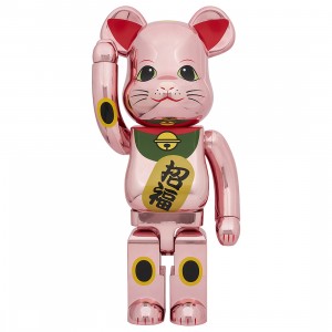 Medicom Bearbrick Maneki Neko Good Luck Peach Gold Plating 1000% Figure (gold)
