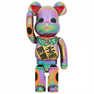Medicom Bearbrick Maneki Neko Good Luck Ten Million Ryo Black Transparent Plating 1000% Figure (black)
