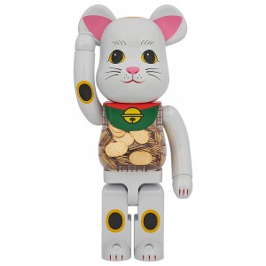 Medicom Bearbrick Maneki Neko Coin White Plating 1000% Figure (white)