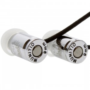 Munitio SITi G 001 Nine Millimeter Bullet Earphones (silver)