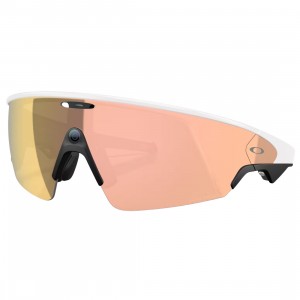 Oakley Meta Vanguard Sunglasses (white / prizm rose gold)