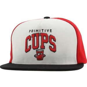 Primitive Cups Snapback Cap (red / white / black)