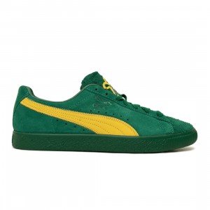 Puma Men Clyde Super (green / evergreen / sun ray yellow)
