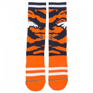 Stance x NFL Men Denver Bronco Tigerstripe Socks (orange)