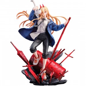 Sega Chainsaw Man Power And Meowy Figure (red)