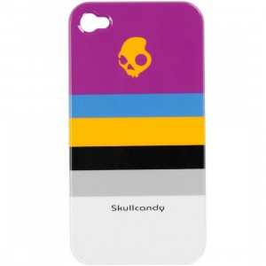 Skullcandy iPhone 4 And 4S Clip On Case (purple stripe)