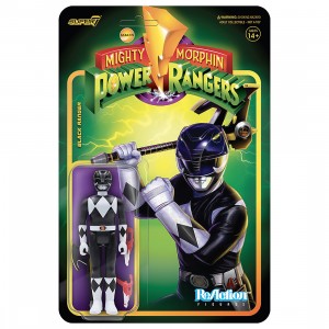 Super7 Mighty Morphin Power Rangers Black Ranger Reaction Figure (black)