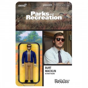 Super7 x Parks and Recreation Reaction Figure - Andy Dwyer Burt Macklin (brown)