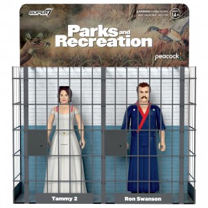 Super7 x Parks and Recreation Wave 2 Reaction Figure  - Ron and Tammy Wedding Night 2 Pack (brown)