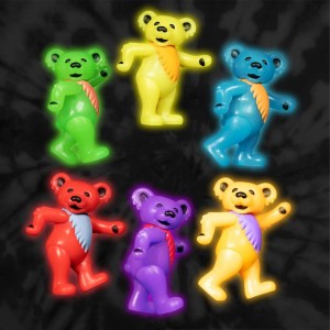Super7 Grateful Dead Wave 3 Dancing Bears Glow Reaction Figure - Box Flat 6 Figures (multi)