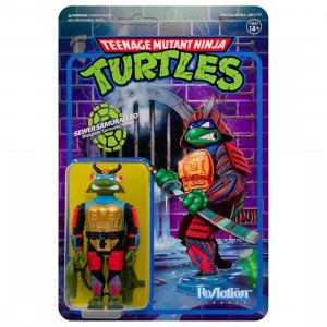 Super7 Teenage Mutant Ninja Turtles Samurai Leonardo Reaction Figure (purple)
