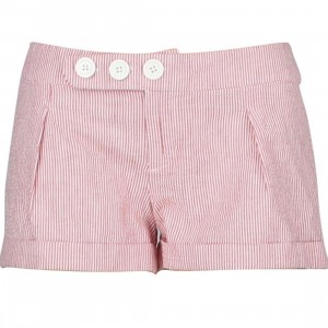 Stussy Womens Cuff Shorty Shorts (red / white)
