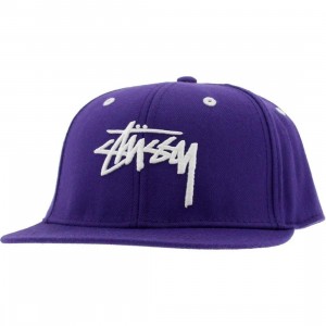 Stussy Basic Stock Snapback Cap (purple)