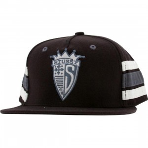 Stussy Guru Shield Snapback Cap (black)