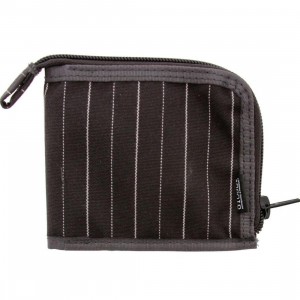 Stussy Pinstripe Zip Wallet (grey)