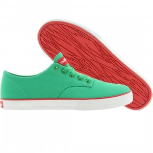 The Hundreds Johnson Low Canvas (green / red)