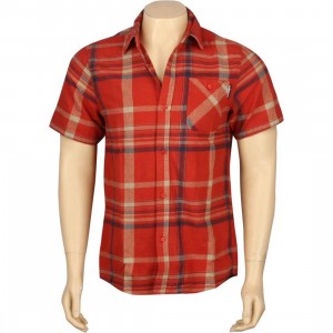 The Hundreds Venus Flannel Short Sleeve Shirt (red)