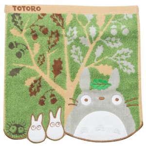 Studio Ghibli Marushin My Neighbor Totoro Totoro and Acorn Tree Mini Towel (green)