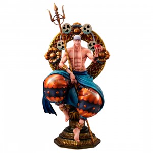 MegaHouse One Piece Portrait of Pirates Neo-Maximum The Only God of Skypiea Enel Figure (gold)