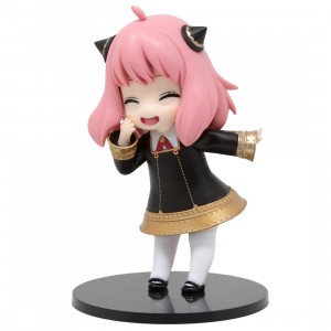 Taito Spy x Family Anya Forger Renewal Edition Smile Ver. Puchieete Figure (pink)