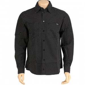 Triumvir Polka Dot Long Sleeve Shirt (black)