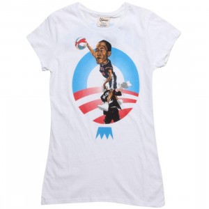 Under Crown Womens Obama O-Face Tee (white)