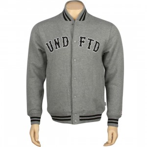 Undefeated UNDFTD Fleece Varsity Jacket (grey heather)