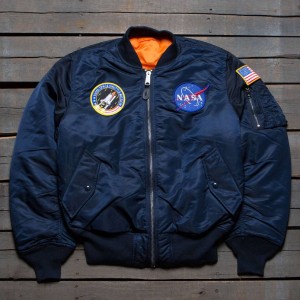Alpha Industries Men NASA MA-1 Flight Jacket (blue / replica)