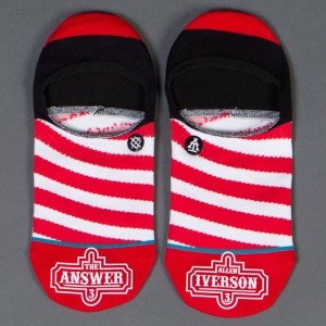 Stance x Allen Iverson Men Candystripe Invisible Socks (red)