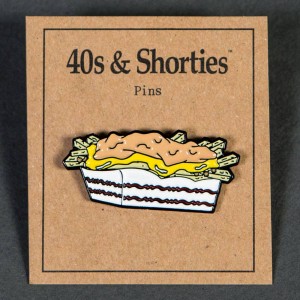 40s and Shorties Carnivore Fries Pin (white / yellow)