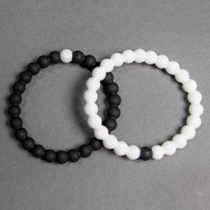 Lokai Bracelet - Black And White 2 Pack (black / white)
