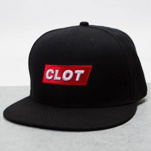 CLOT Box Logo Snapback Cap (black)