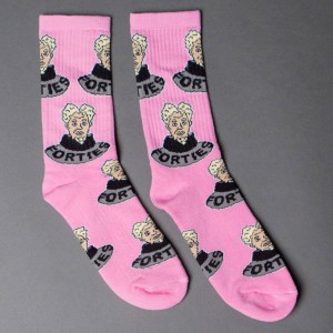 40s and Shorties Men High Fashion Socks (pink)